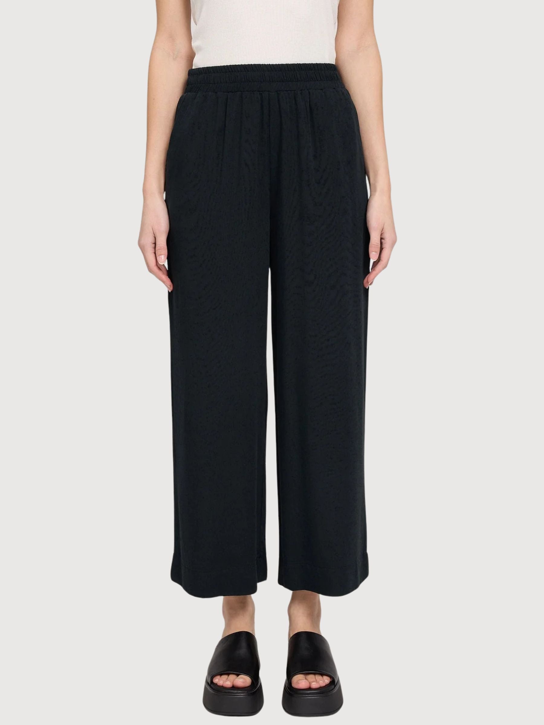 Weite Viskosehose für Damen, Schwarz | MAZINE