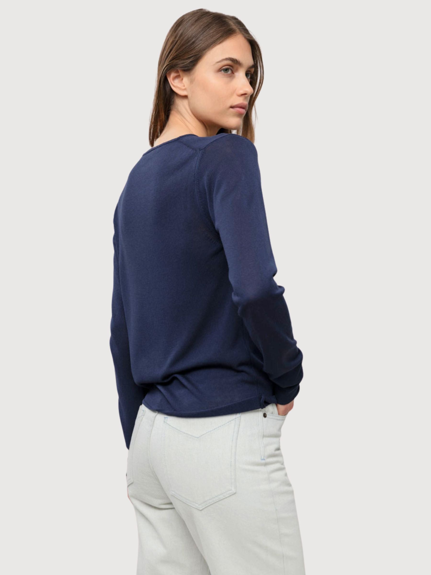 Cardigan Vanessa Damen Blau Mora Viskose | Rifo