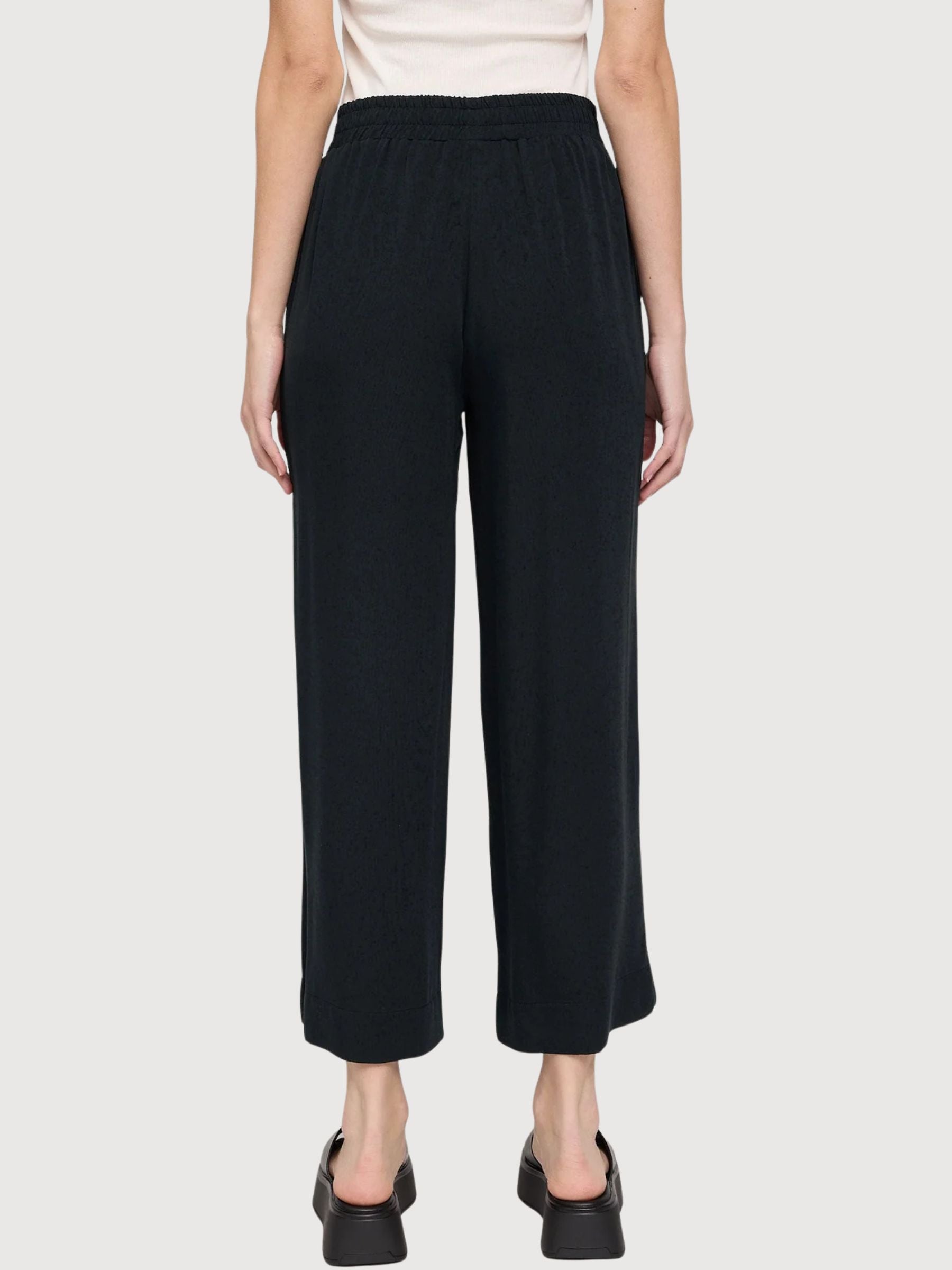 Weite Viskosehose für Damen, Schwarz | MAZINE