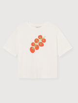 T-shirt Vadstena Tomato OffWhite in cotone | Dedicated