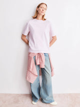 T-SHIRT TARJAA DONNA ROSA NEBBIA | ARMEDANGELS