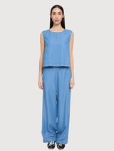 Top Tencel Woman Dark Blue Wash Lyocell | Mazine