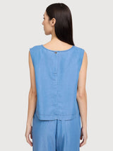 Top Tencel Woman Dark Blue Wash Lyocell | Mazine