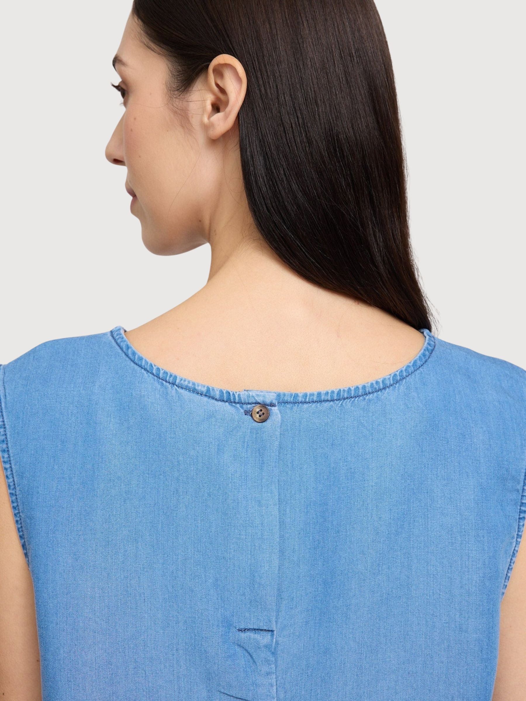Top Tencel Woman Dark Blue Wash Lyocell | Mazine