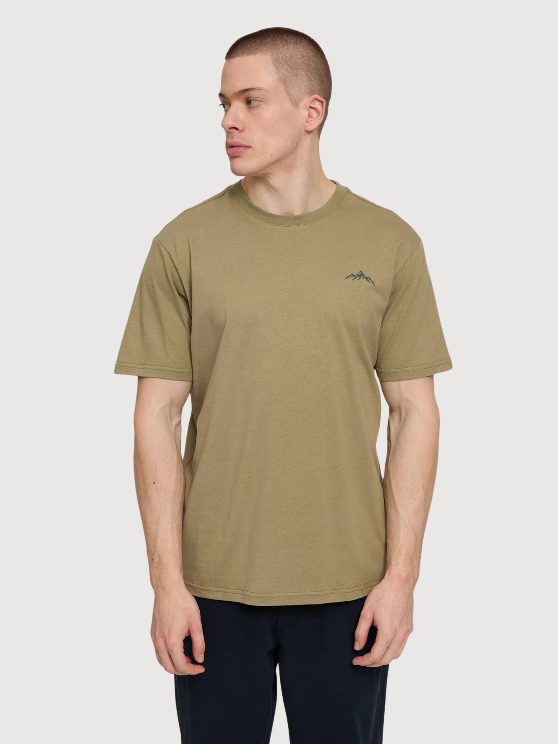 T-Shirt Chest Print Man Olive | Mazine