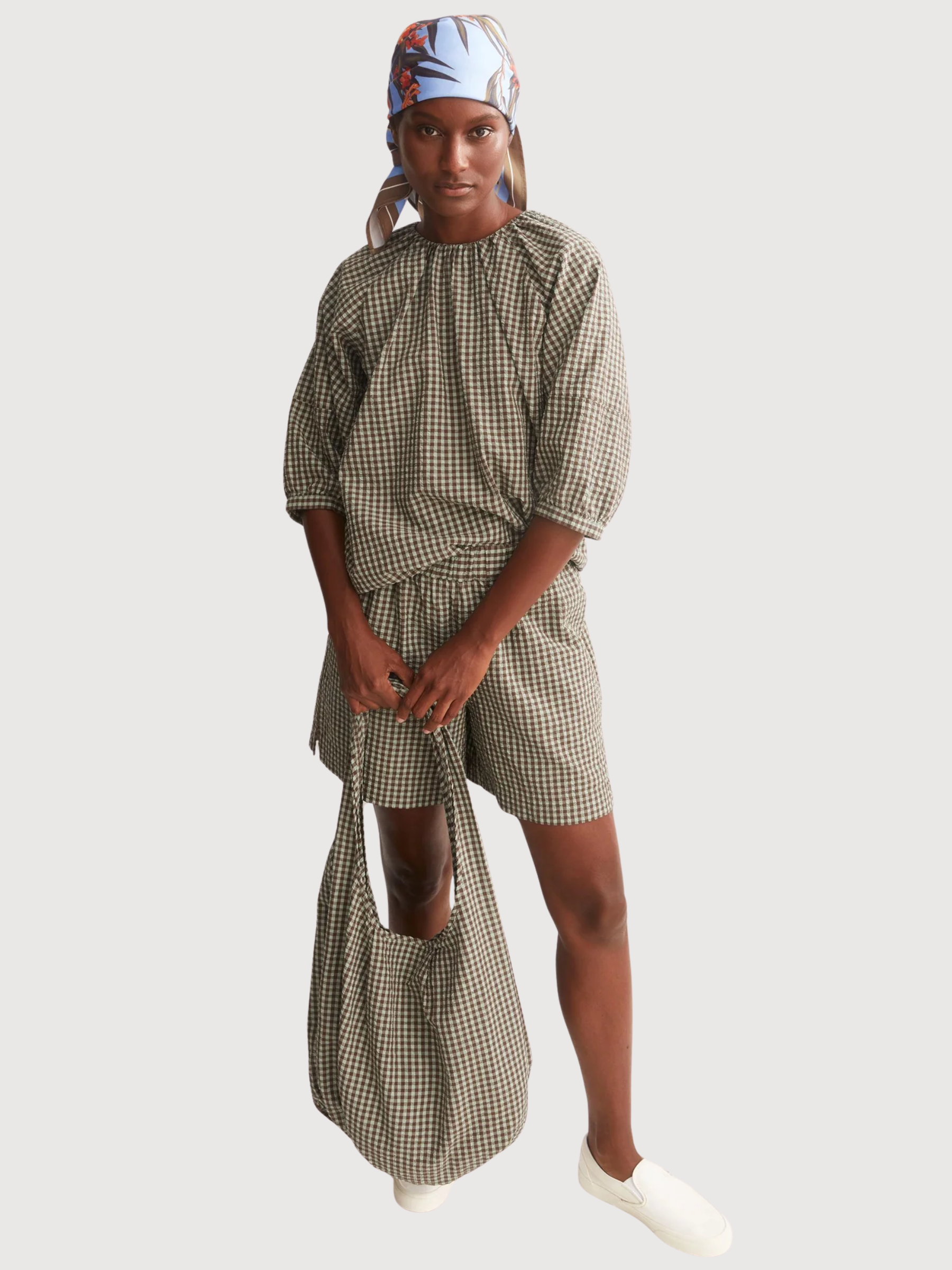 Bluse Vichy Dried Palm | Almedangels