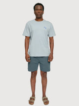 T-Shirt Chest Print Man Ice Blue | Mazine