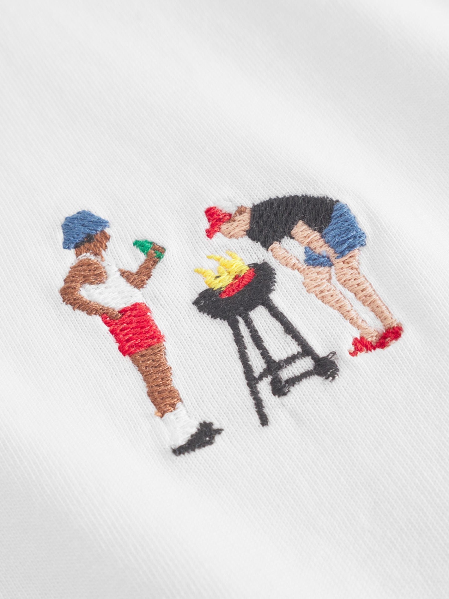 T-Shirt Stockholm BBQ Bianco Uomo Cotone | Dedicated