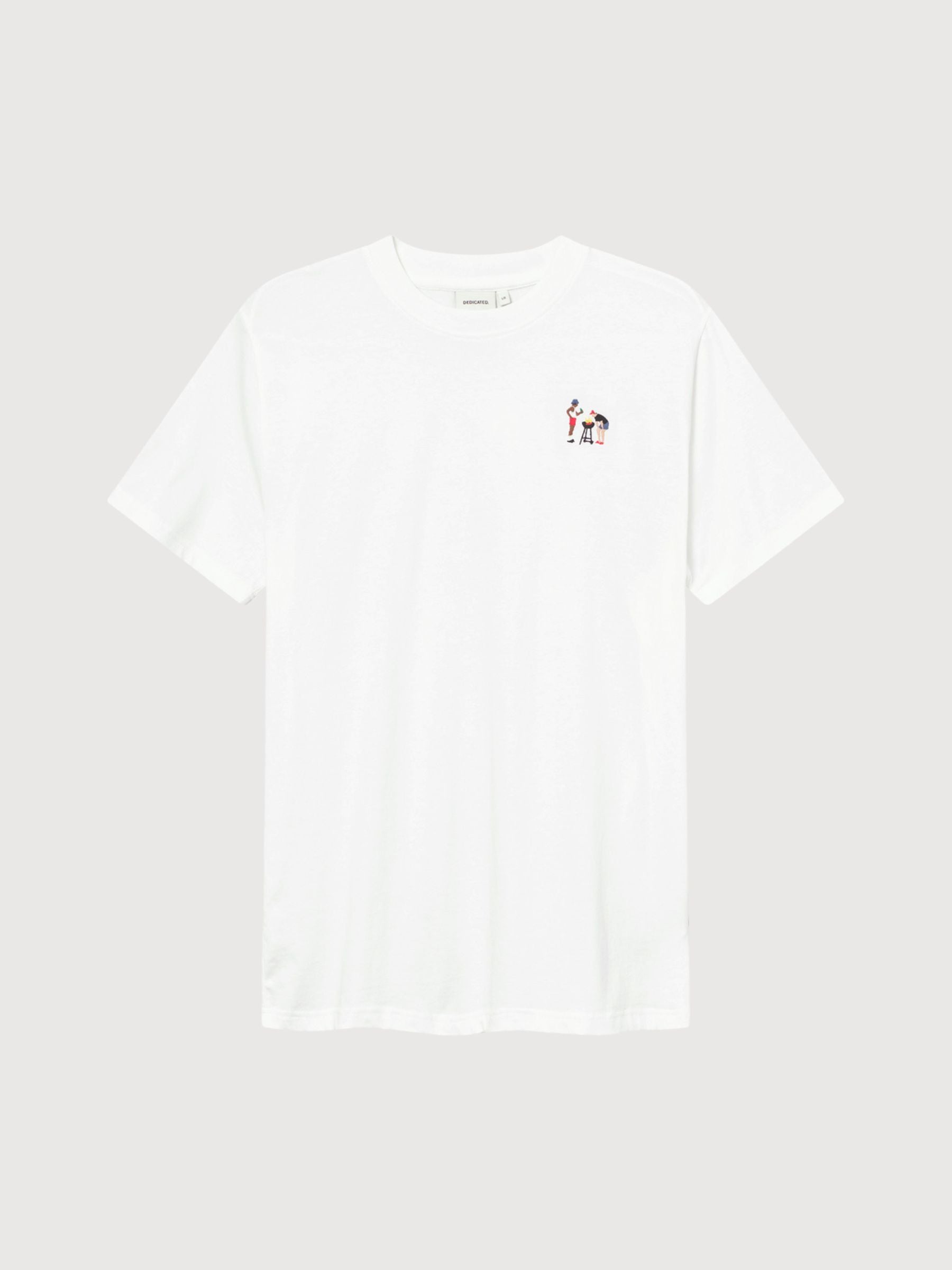 T-Shirt Stockholm BBQ Bianco Uomo Cotone | Dedicated
