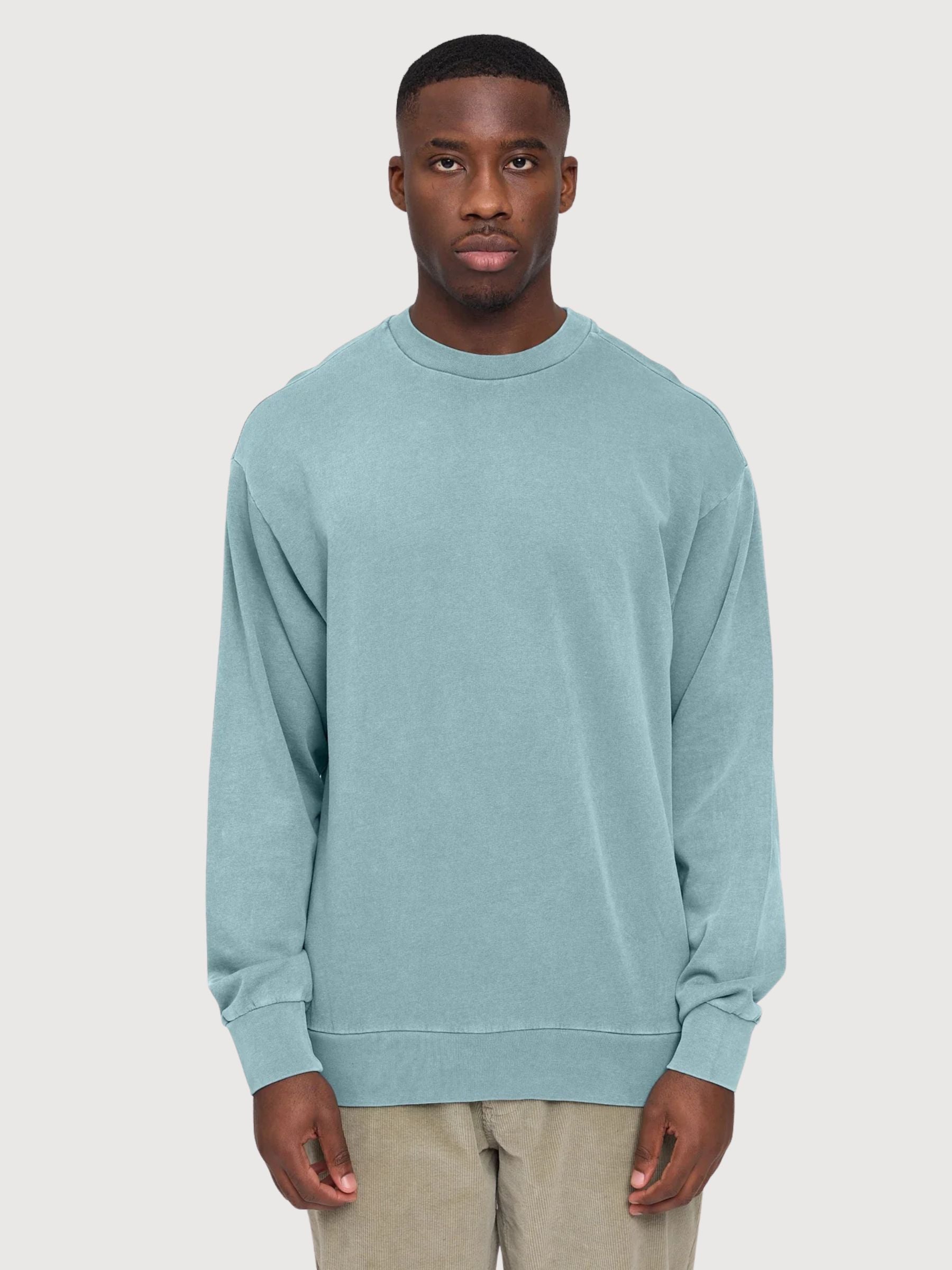 Sweatshirt Genderless Natural Dye Turquise| Mazine