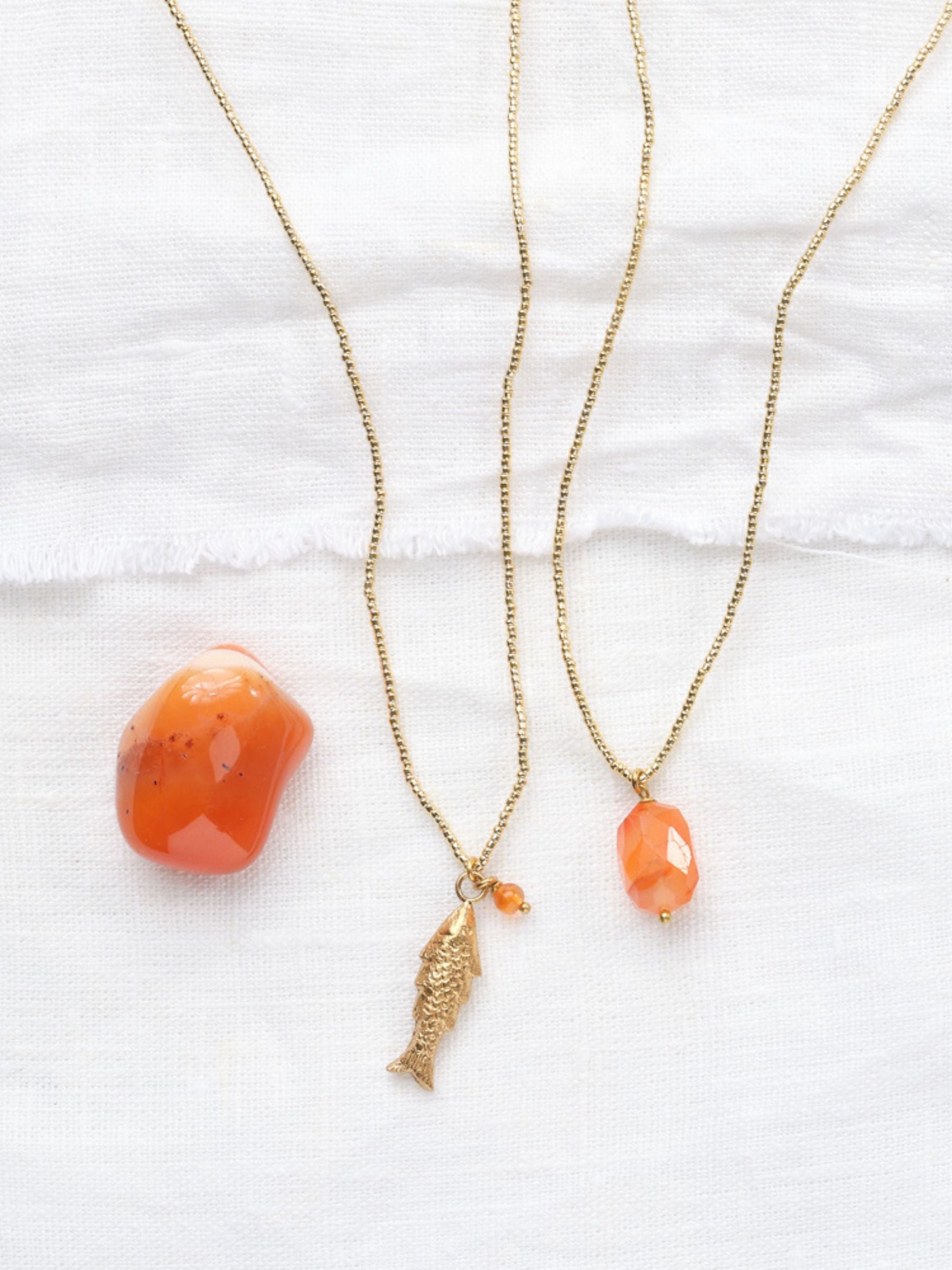 Collana calma corniola oro | A Beautiful Story