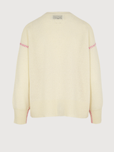 Cardigan Contrast Stitch Offwhite | ANOTHER BRAND