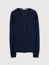 Cardigan Vanessa Woman Blue Mora Viscose | Rifo