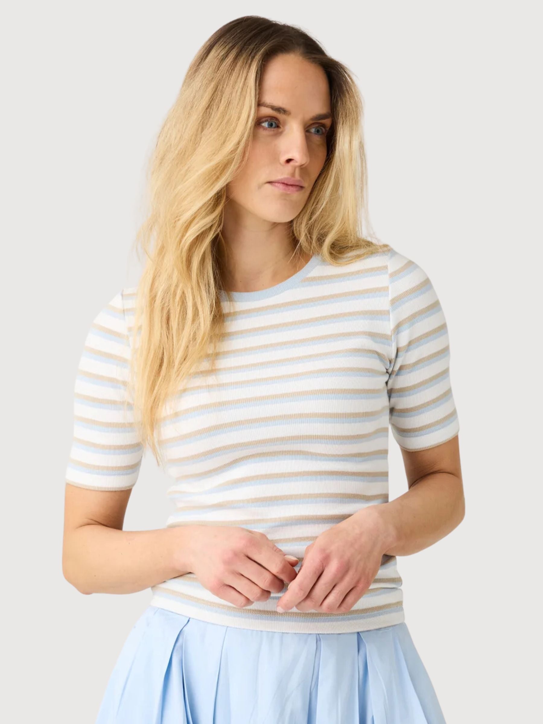 Geripptes T-Shirt | KNOWLEDGE COTTON APPAREL