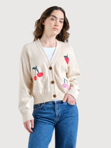 Cardigan Kanan Berries Vanilla White | Dedicated