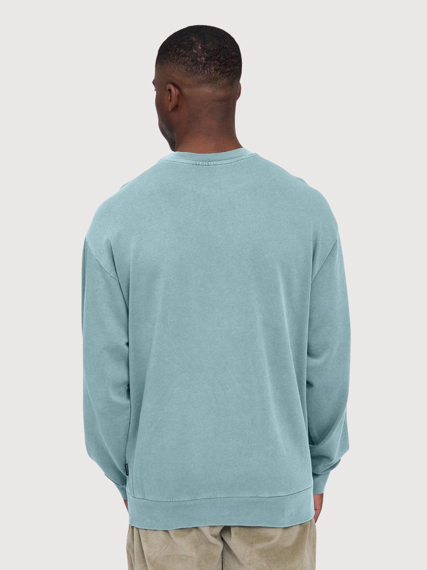 Sweatshirt Genderless Natural Dye Turquise| Mazine