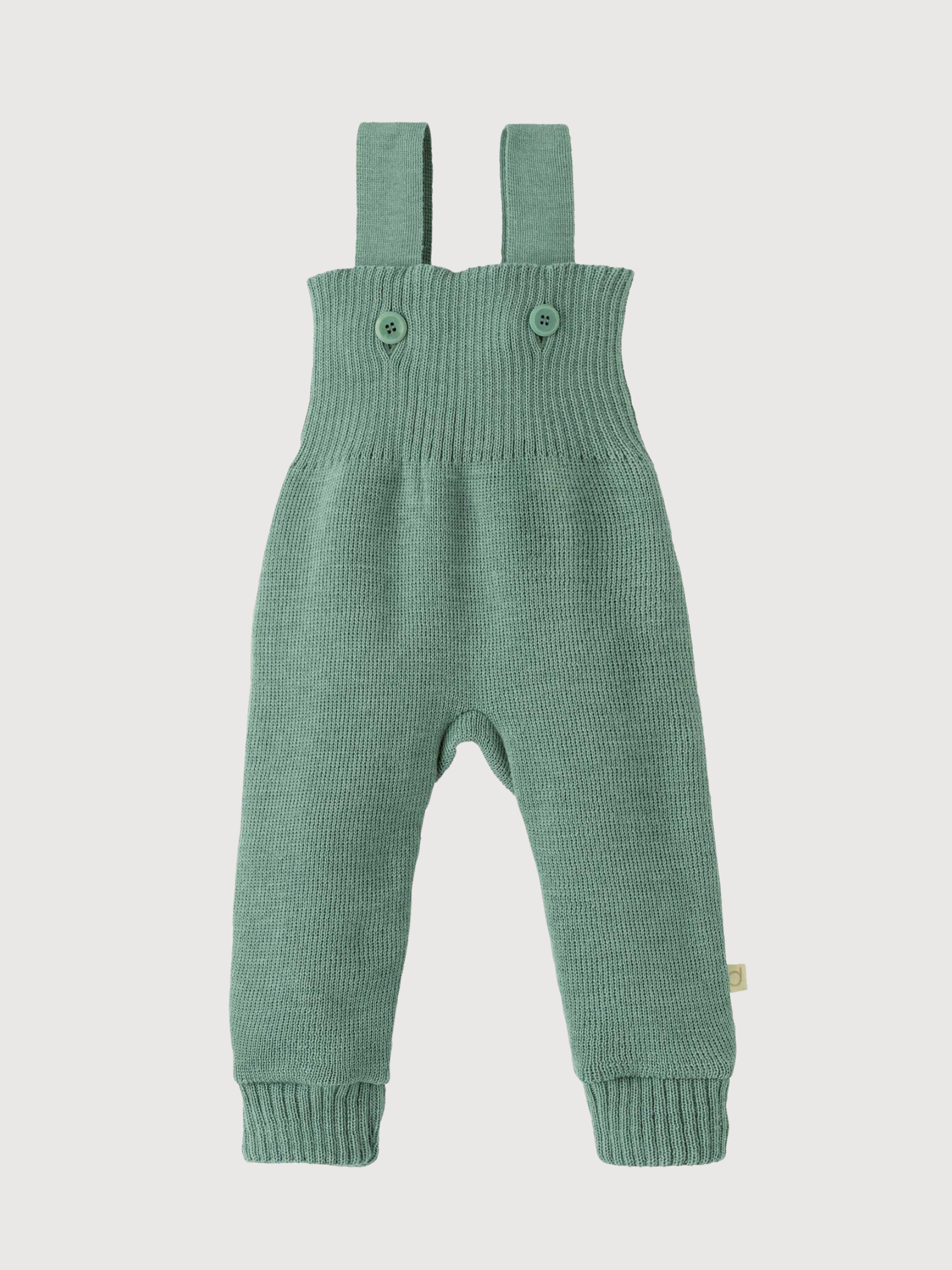 Pantaloni in maglia di lana verde per neonati | Disana