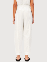 Barrel Pant Pull On Linen White | Armedangels