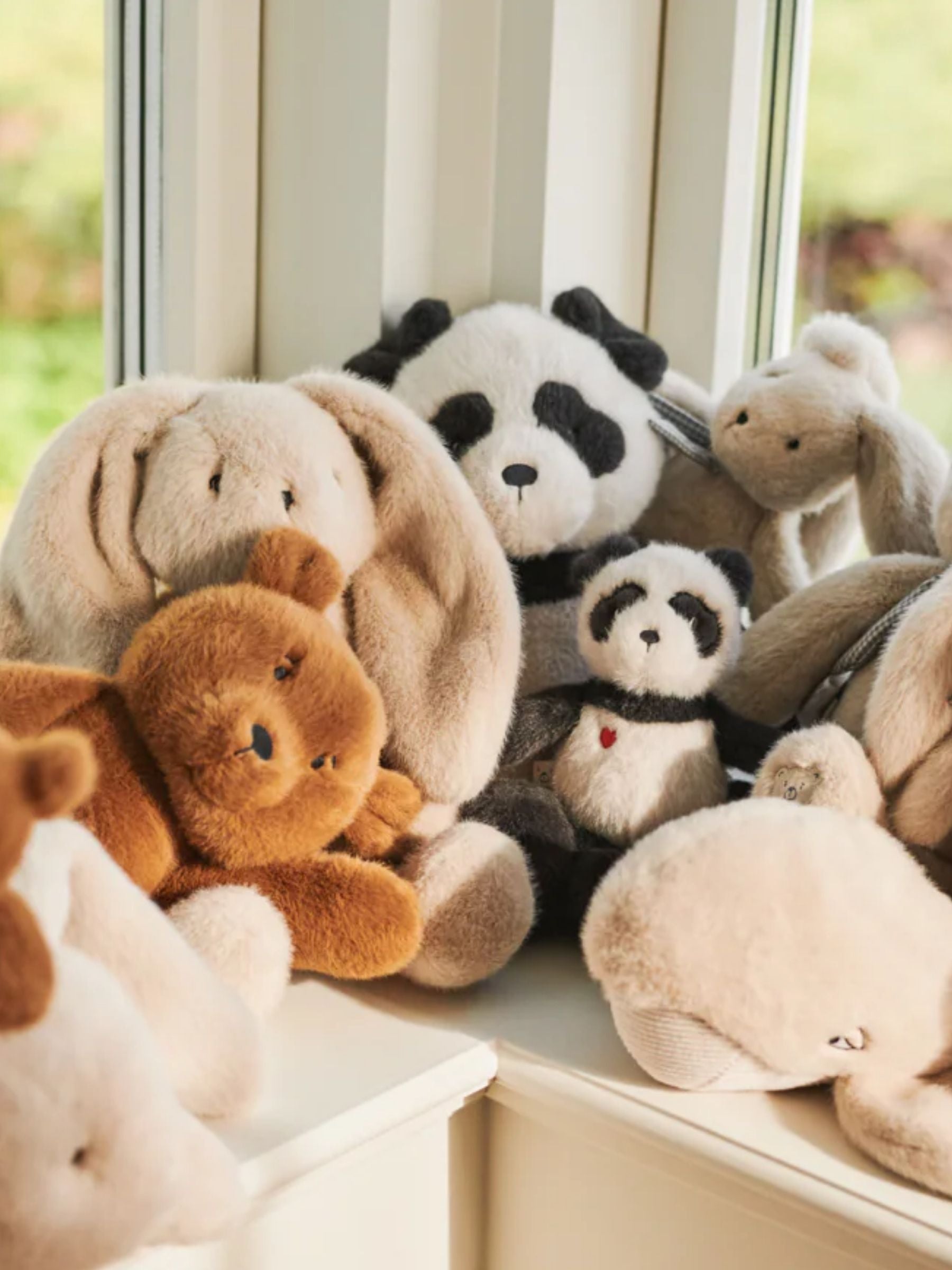 Teddy Berto Panda Sandy/Dark Grey | Liewood