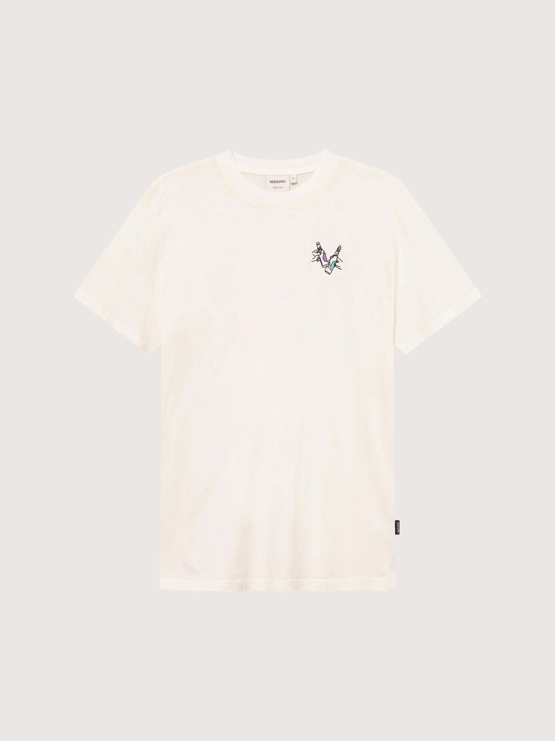 T-Shirt Stockholm Cheers Bianco Cotone | Dedicated