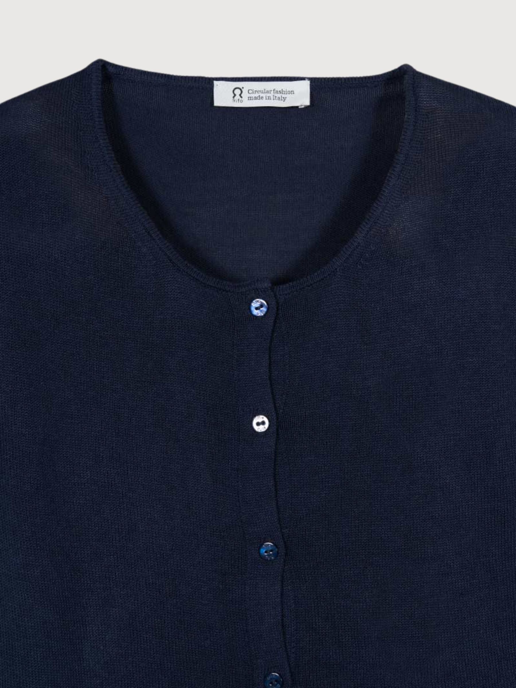 Cardigan Vanessa Damen Blau Mora Viskose | Rifo
