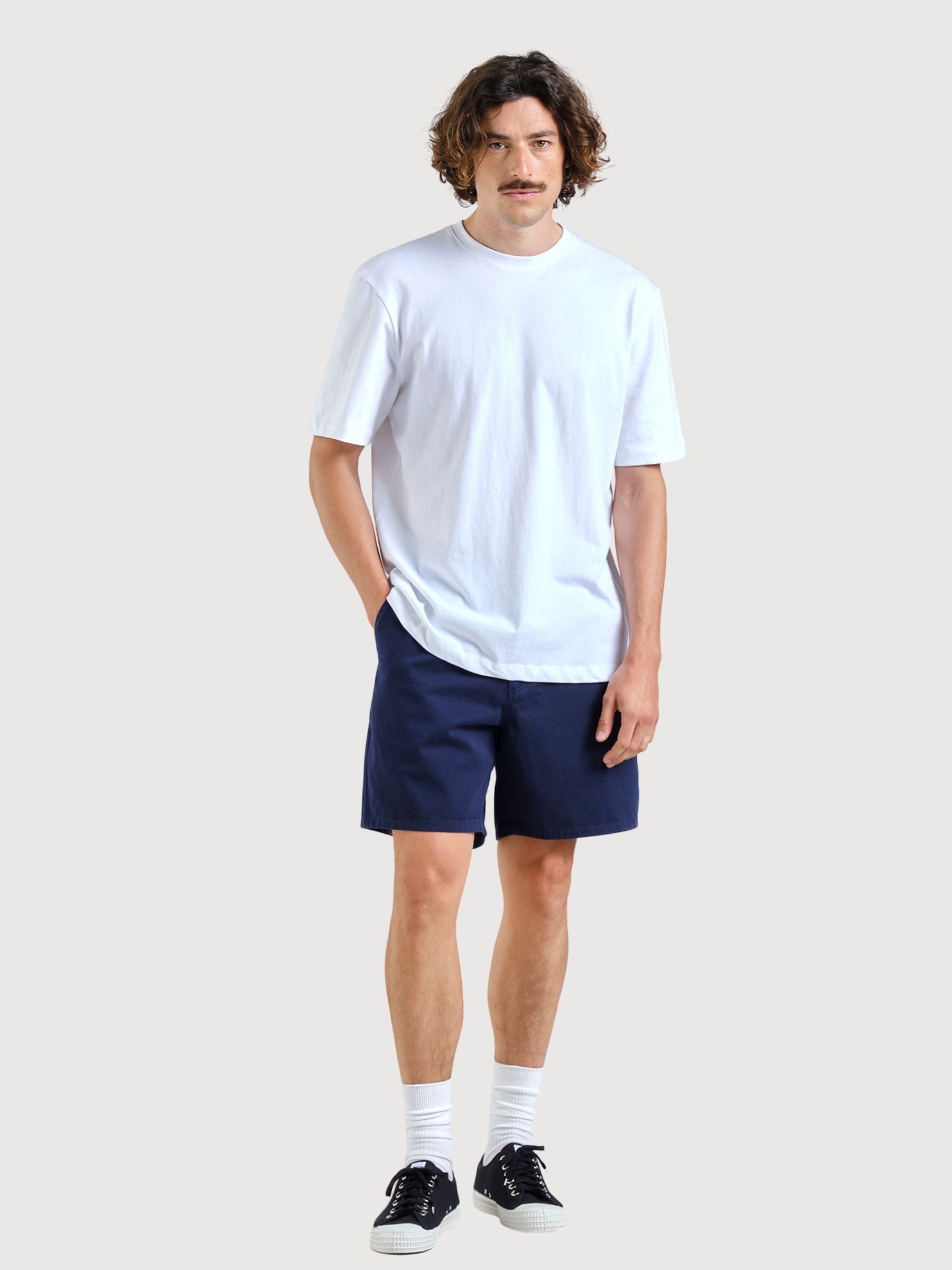 Shorts Chino Olmen Cotone Blu Navy | DEDICATED