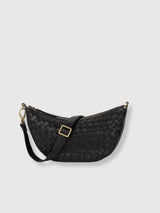 Tasche Leo Schwarz gewebtes Leder | O My Bag