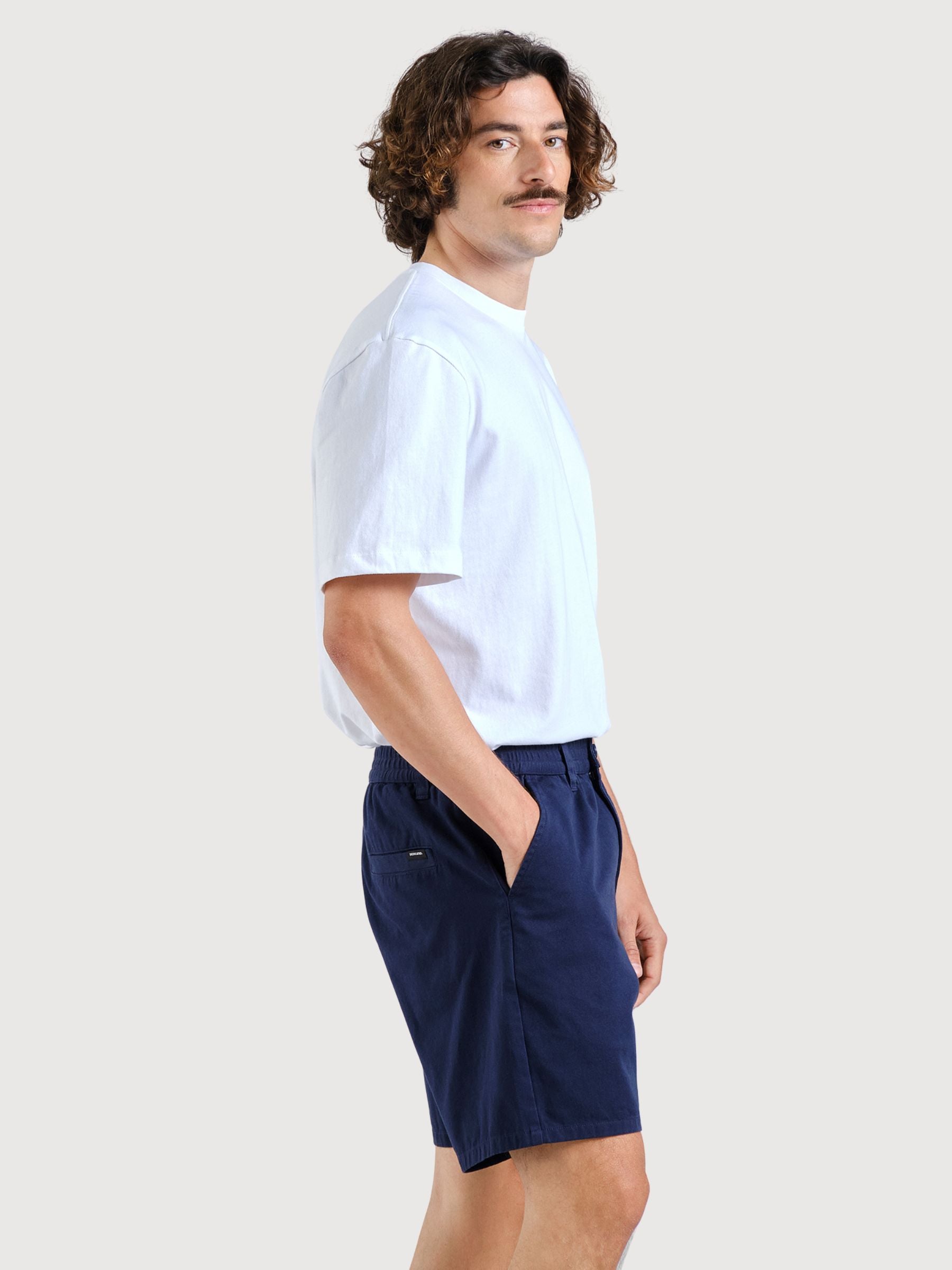 Shorts Chino Olmen Cotone Blu Navy | DEDICATED