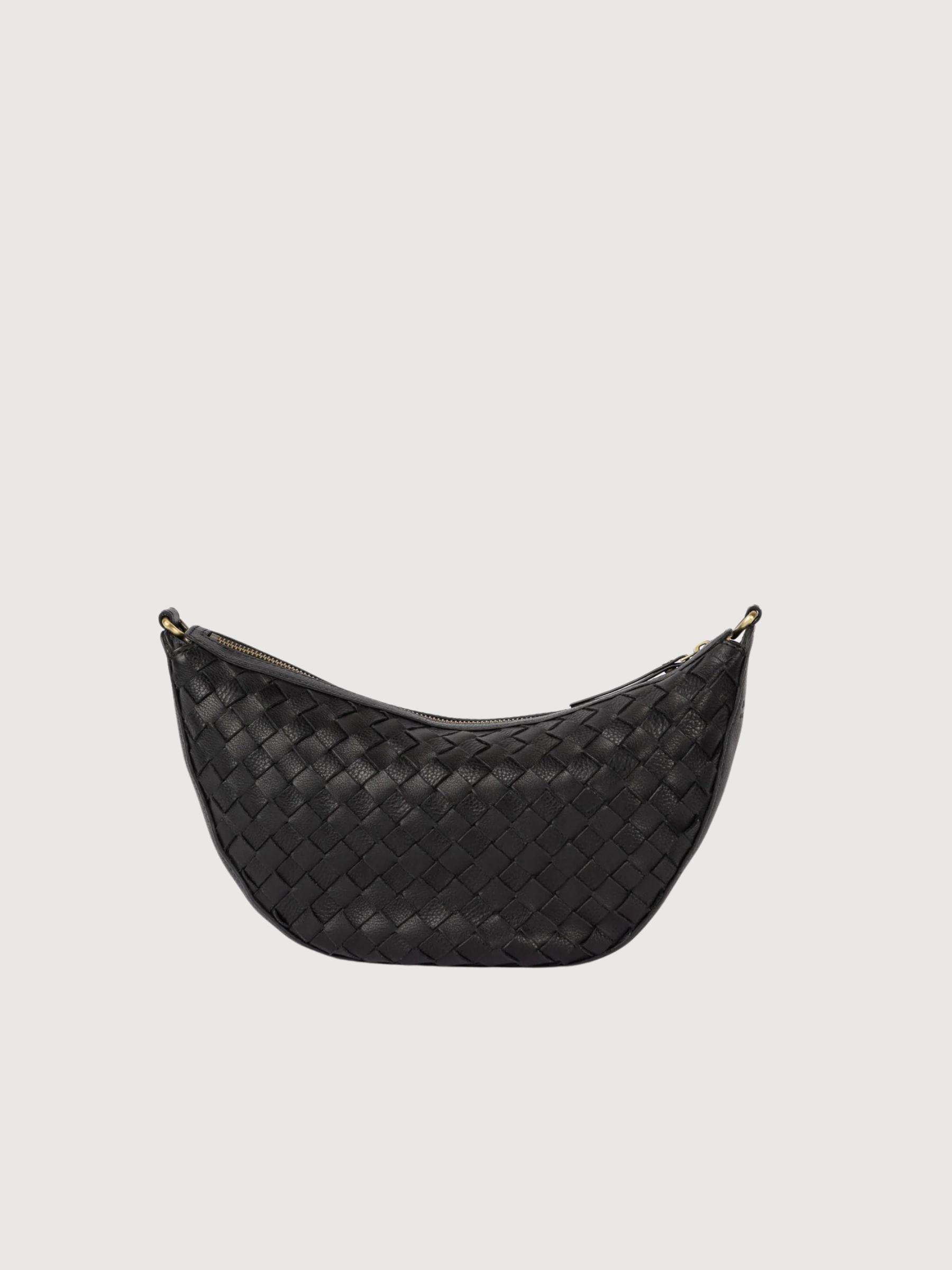 Tasche Leo Schwarz gewebtes Leder | O My Bag