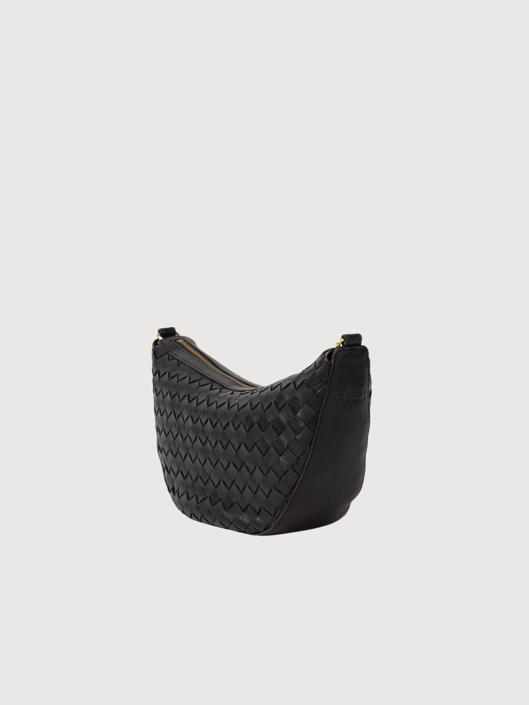 Tasche Leo Schwarz gewebtes Leder | O My Bag