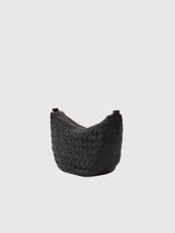 Tasche Leo Schwarz gewebtes Leder | O My Bag