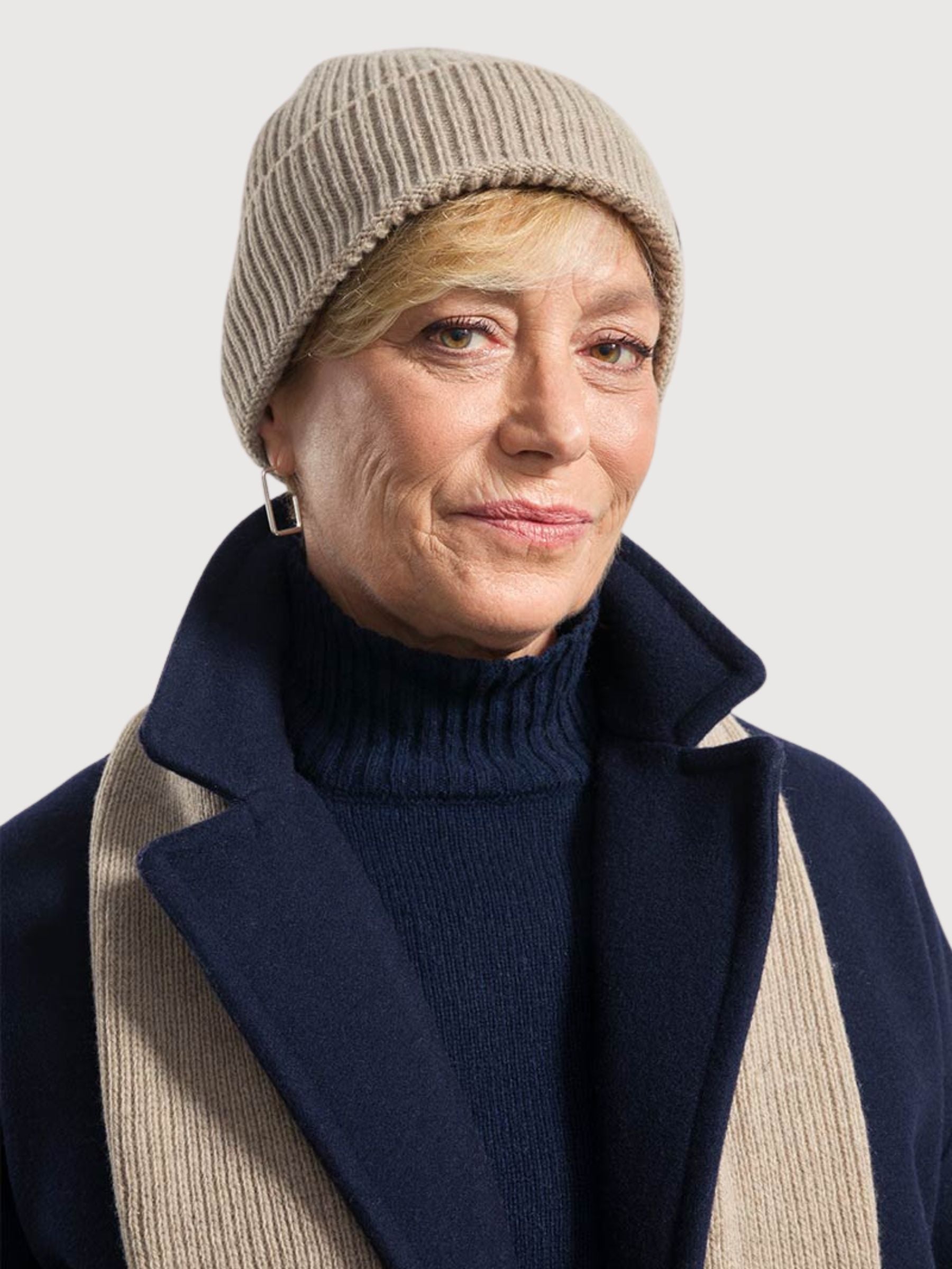 Beanie Marcello Unisex Beige Recycled Cashmere | Rifò