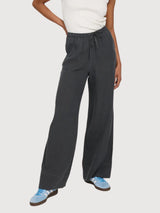 Trouser Drawstring Linen Woman Anthra | Mazine
