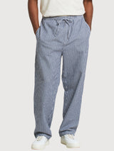 Pantaloni Klitmoeller Work Stripe Blu | DEDICATED