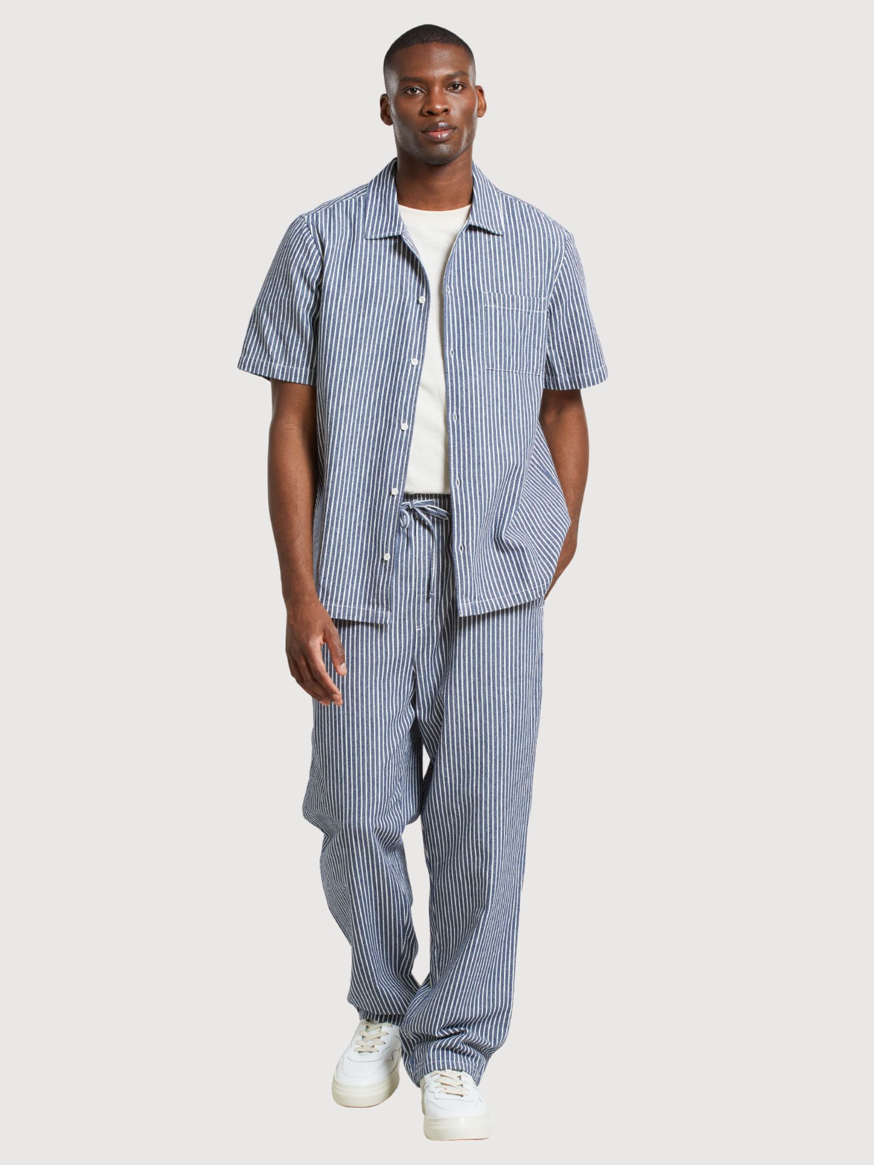 Pants Klitmoeller Work Stripe Blue | DEDICATED