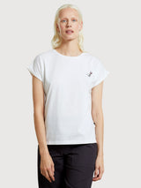 T-Shirt Visby Wine White Woman Cotton | Dedicated