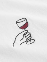T-Shirt Visby Wine White Woman Cotton | Dedicated