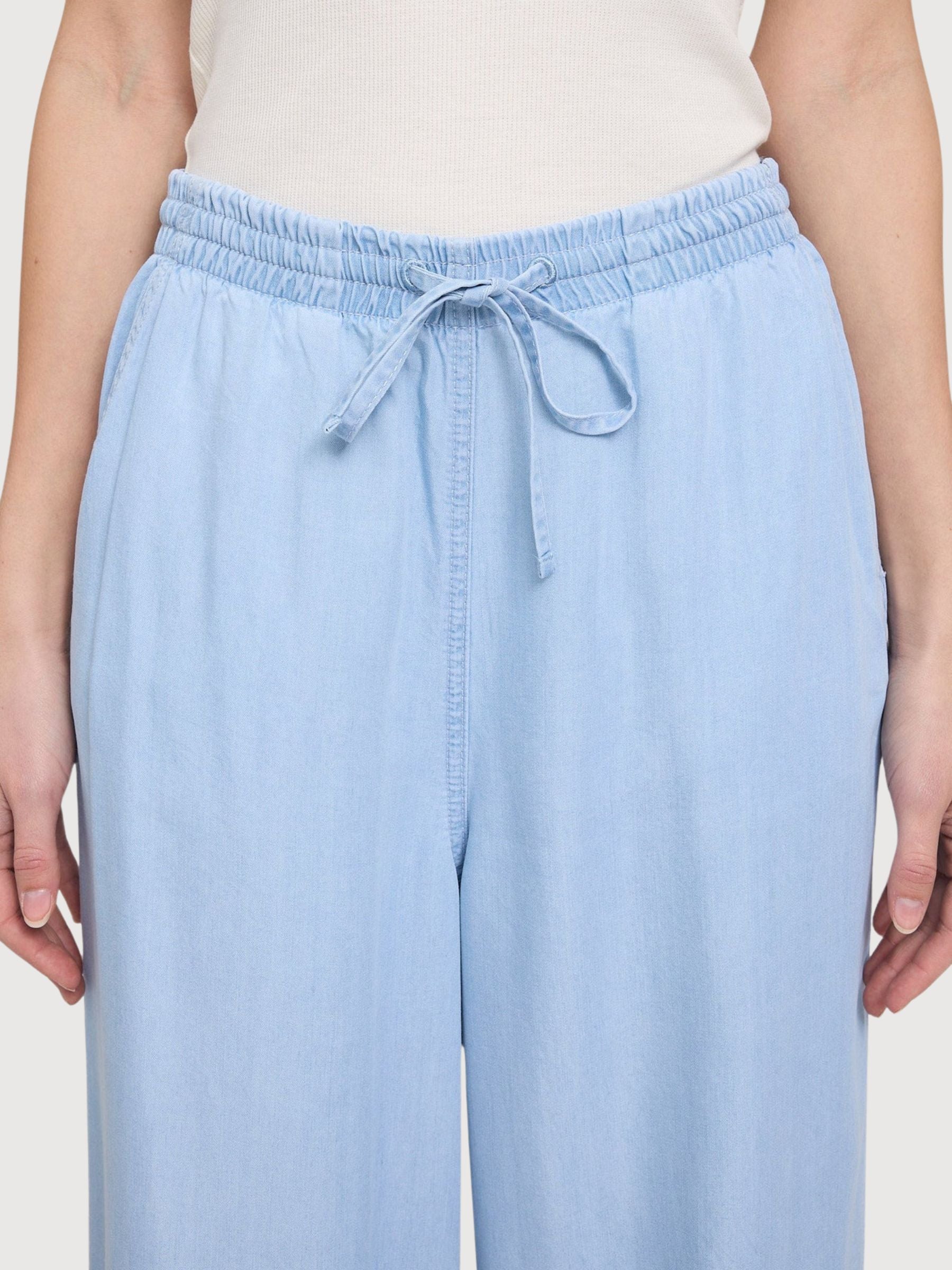 Trouser Drawstring Tencel Woman LightBlue | Mazine