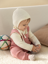 Bonnet Knitted Light Pink Baby Wool | Disana