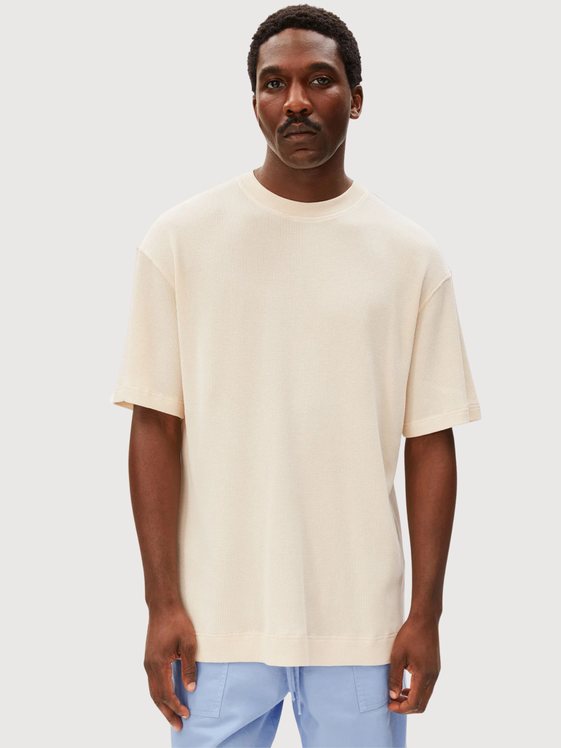 MAARKOS WAFFLE T-SHIRT Pure | ARMEDANGELS