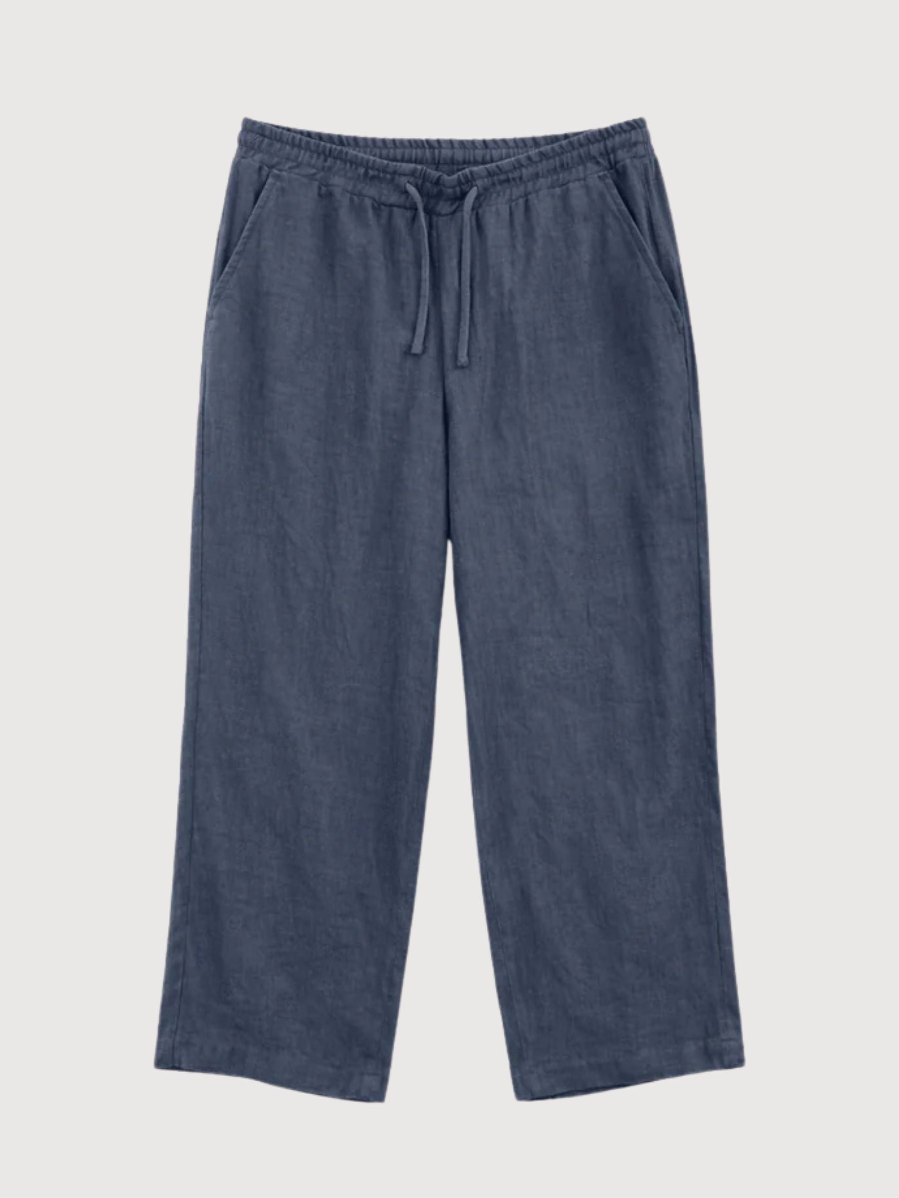 Hose Leinen Pull-On Mann Tintenblau | Mazine