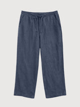 Hose Leinen Pull-On Mann Tintenblau | Mazine
