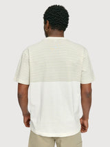 TShirt Halfway Striped Man OffWhite/Olive | Mazine