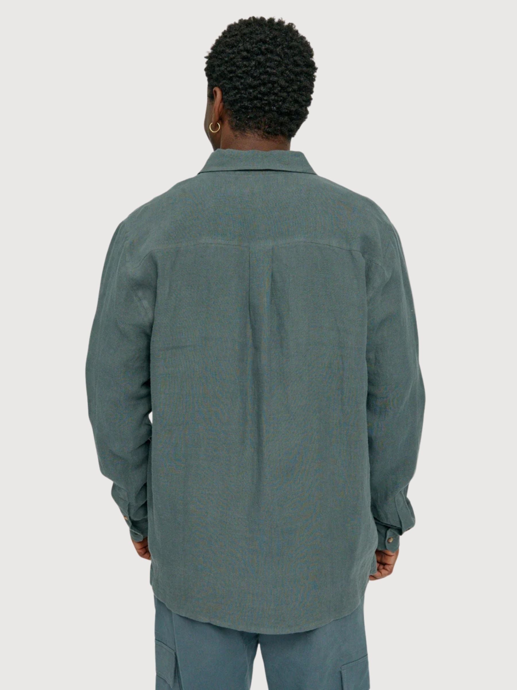 Camicia classica in lino da uomo | Mazine
