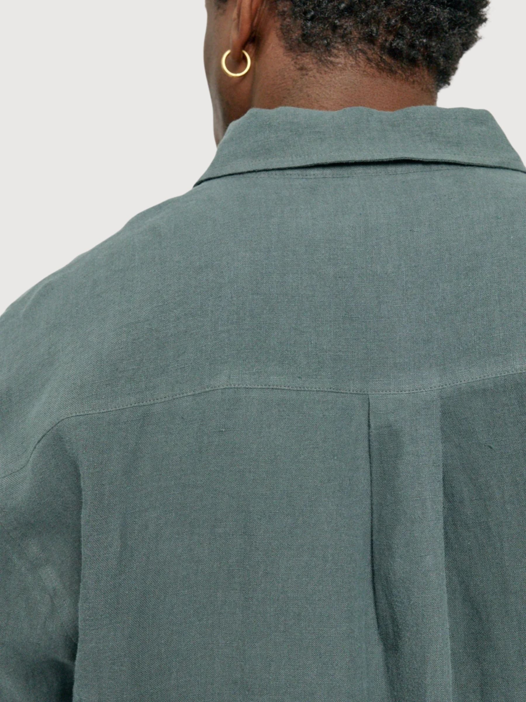 Camicia classica in lino da uomo | Mazine