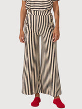 Trouser Palau Stripes Black Woman | Suite13lab