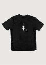 Daniel Black T-shirt with Cat Back Print | Re-Bello