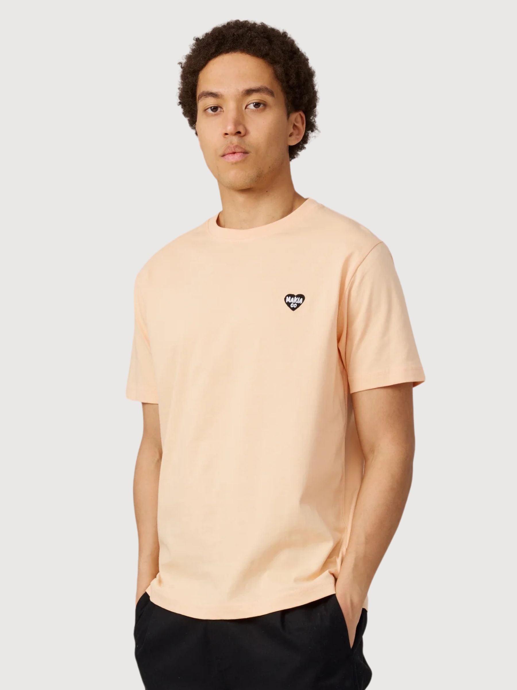 Herz T-Shirt Peach | MAKIA