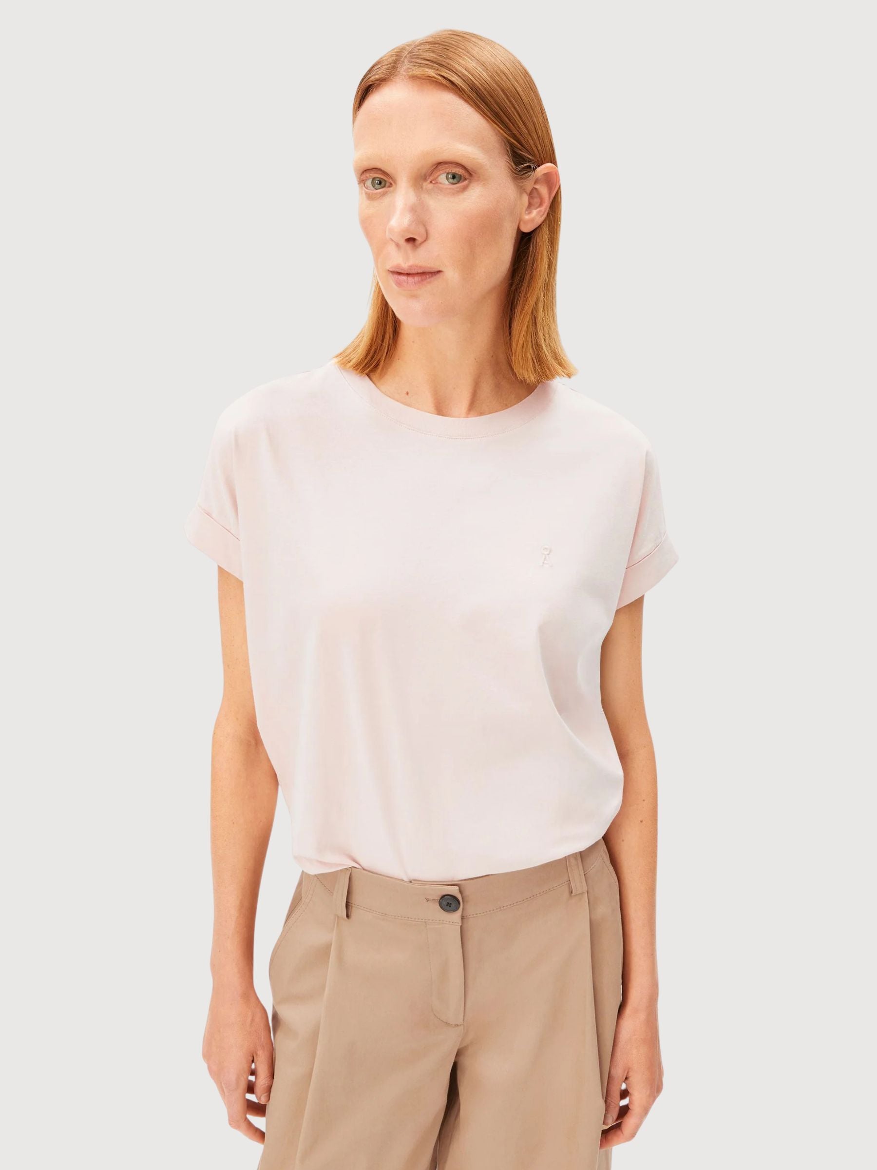 T-Shirt Idaara Tinted Pale Peach | Armedangels