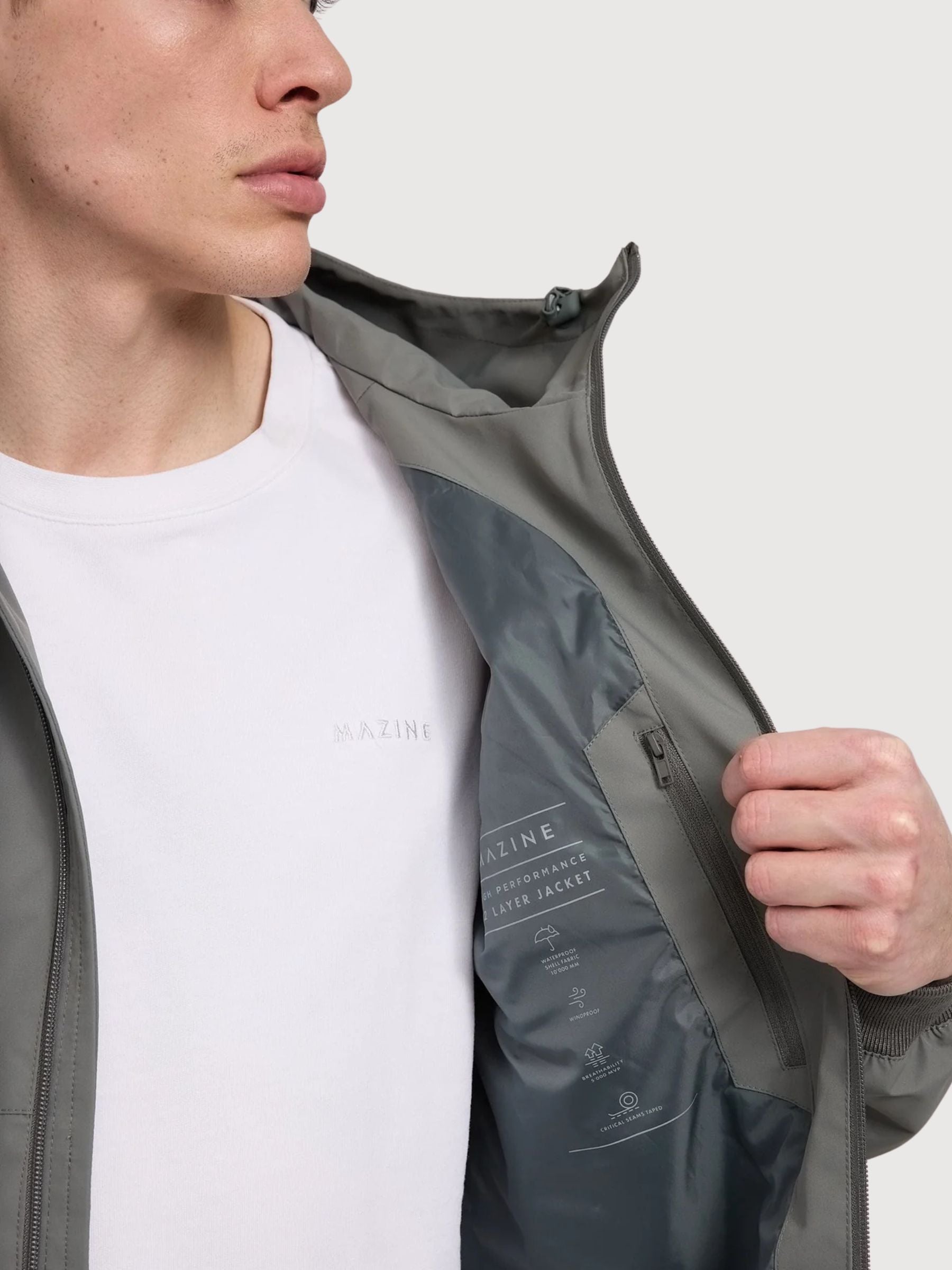 Rain Jacket Man Light Blue | Mazine